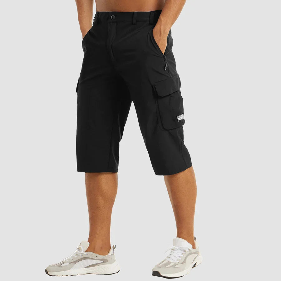 Cargo Shorts Herren | Funktionale 3/4 Hose mit Mehrfachtaschen