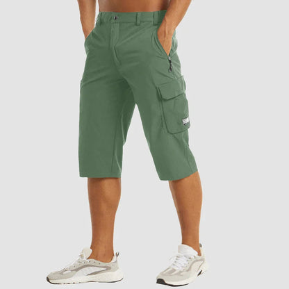 Cargo Shorts Herren | Funktionale 3/4 Hose mit Mehrfachtaschen