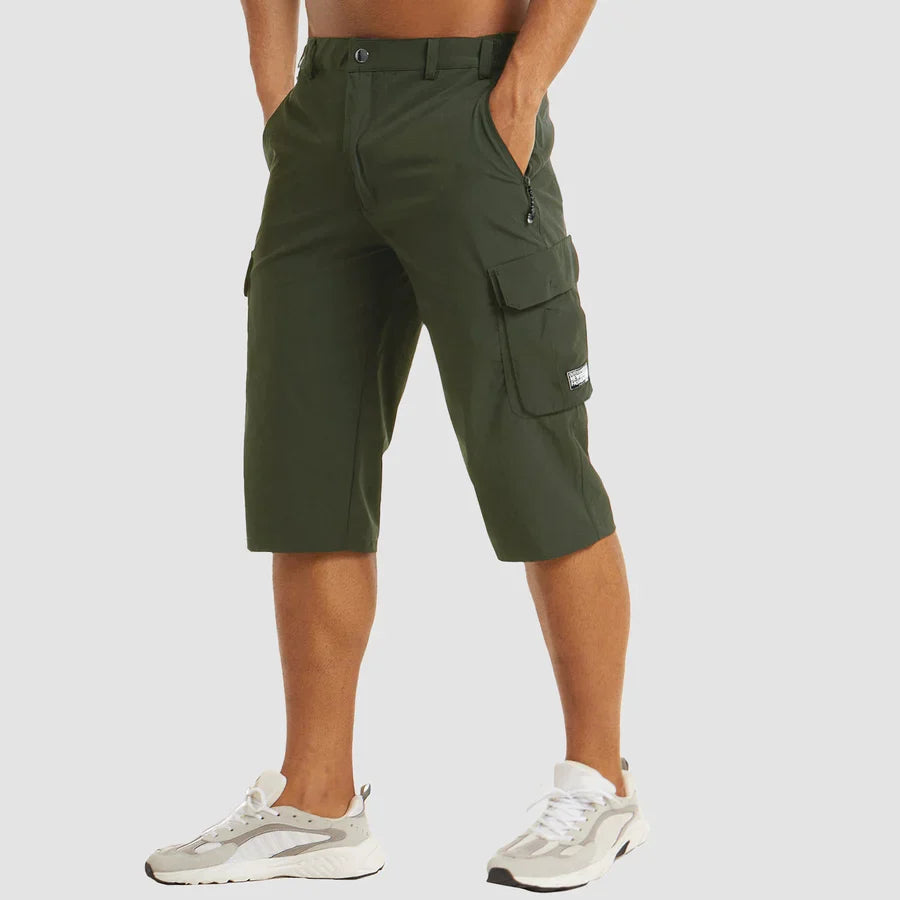 Cargo Shorts Herren | Funktionale 3/4 Hose mit Mehrfachtaschen
