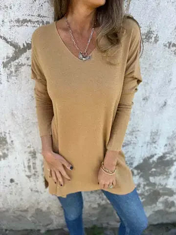 Longshirt Damen | V-Ausschnitt & Lockerer Schnitt