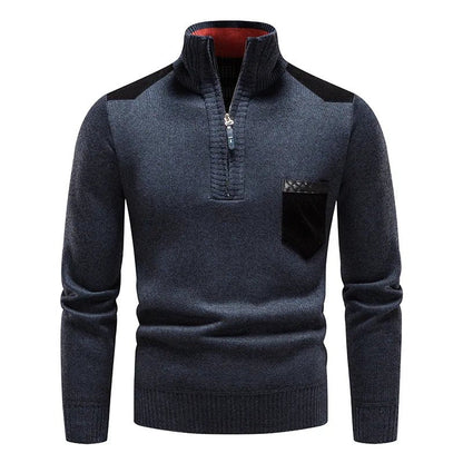 Sebastian Rollkragenpullover mit halbem Reißverschluss 0
