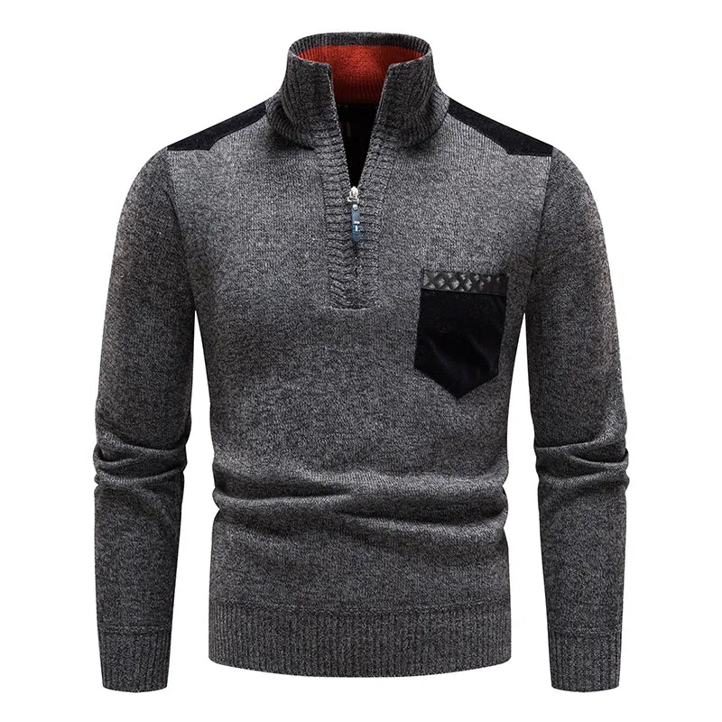 Sebastian Rollkragenpullover mit halbem Reißverschluss 3