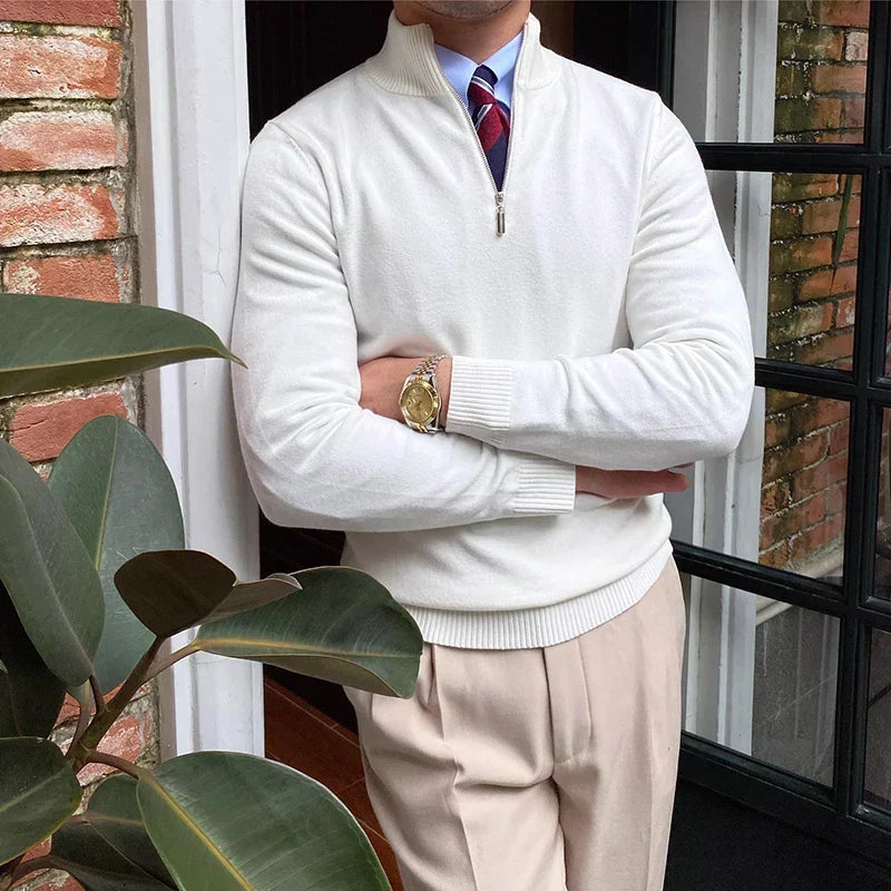Quarter-Zip Pullover Herren | Figurbetont & Wärmend 4