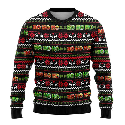 Herren Weihnachtspullover Schneemann Print Strickpullover Rundhals 5