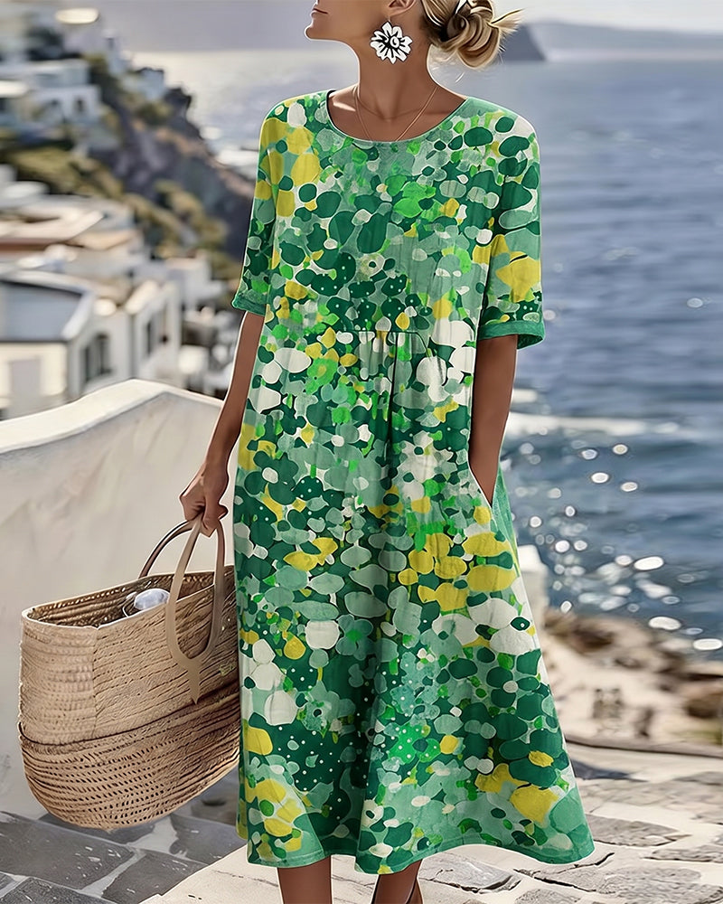 Sivena – Elegantes, Locker Sitzendes Kleid Mit Drucken 1