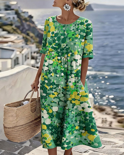 Sivena – Elegantes, Locker Sitzendes Kleid Mit Drucken 1