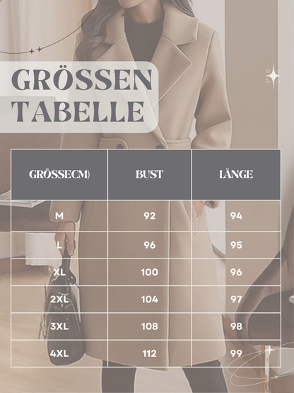 Wollmantel für Damen, mit Gürtel | Lang