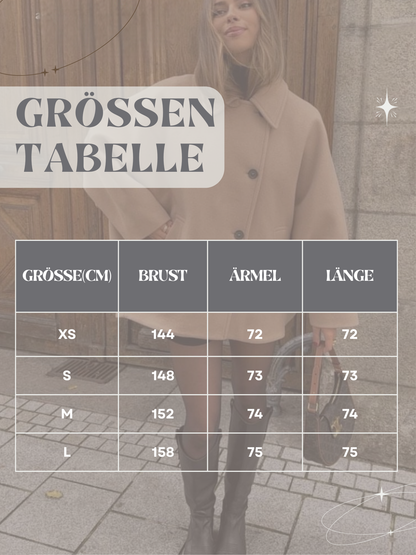 Oversized-Wollmantel für Damen mit Knopfverschluss | Hüftlang