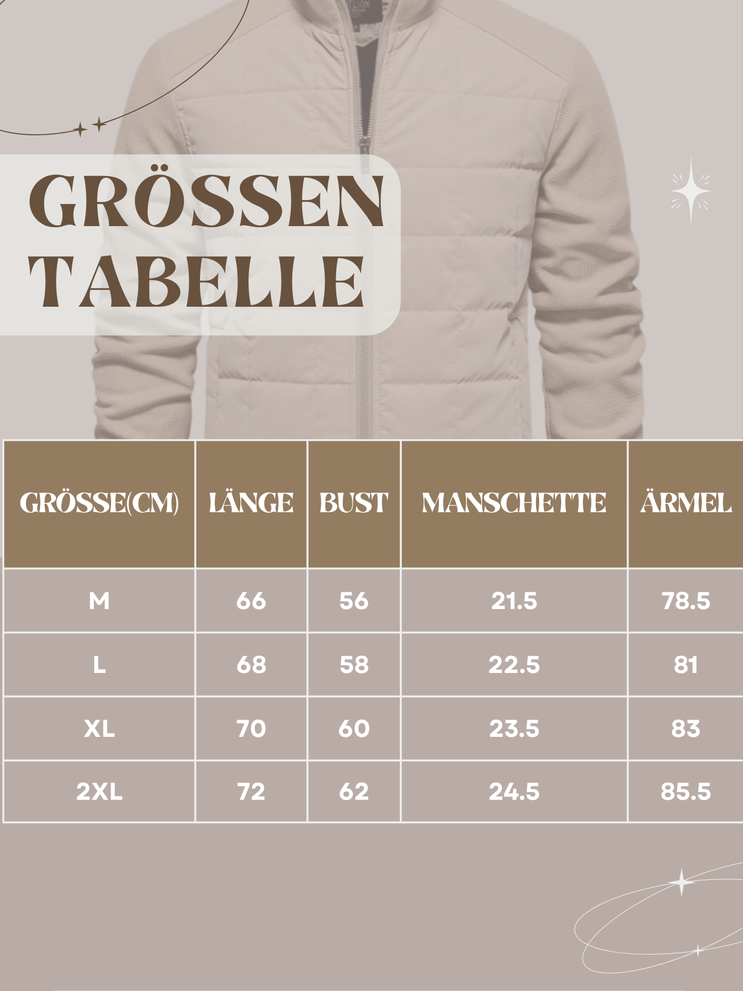 Herren Steppjacke | Winterjacke, Langarm, Wasserabweisend