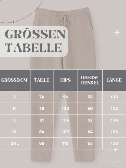 Herrenhose, hochgeschnitten, schmal zulaufend, Strick | Volle Länge