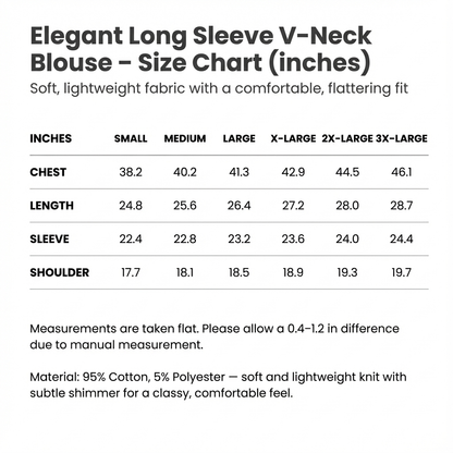 Blouse Damen Glanz | V-Ausschnitt & Langarm 5