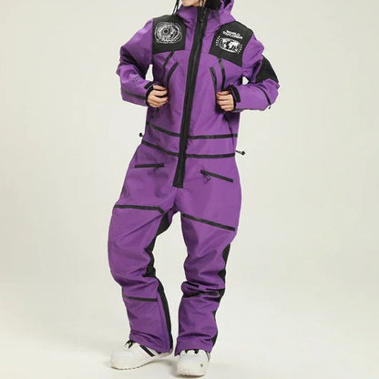 Ski Overall Damen, Wasserfest mit Kapuze für Winter Outdoor