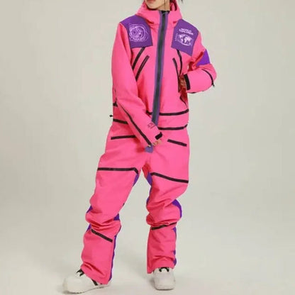 Ski Overall Damen, Wasserfest mit Kapuze für Winter Outdoor