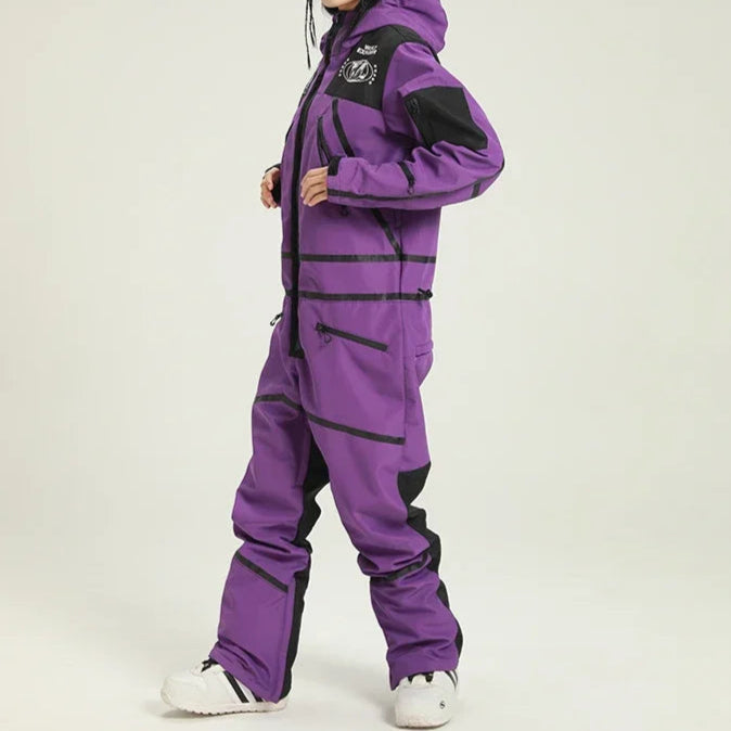 Ski Overall Damen, Wasserfest mit Kapuze für Winter Outdoor