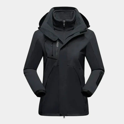 Skijacke für Damen, wasserabweisend | Herausnehmbare Innenjacke
