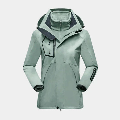 Skijacke für Damen, wasserabweisend | Herausnehmbare Innenjacke