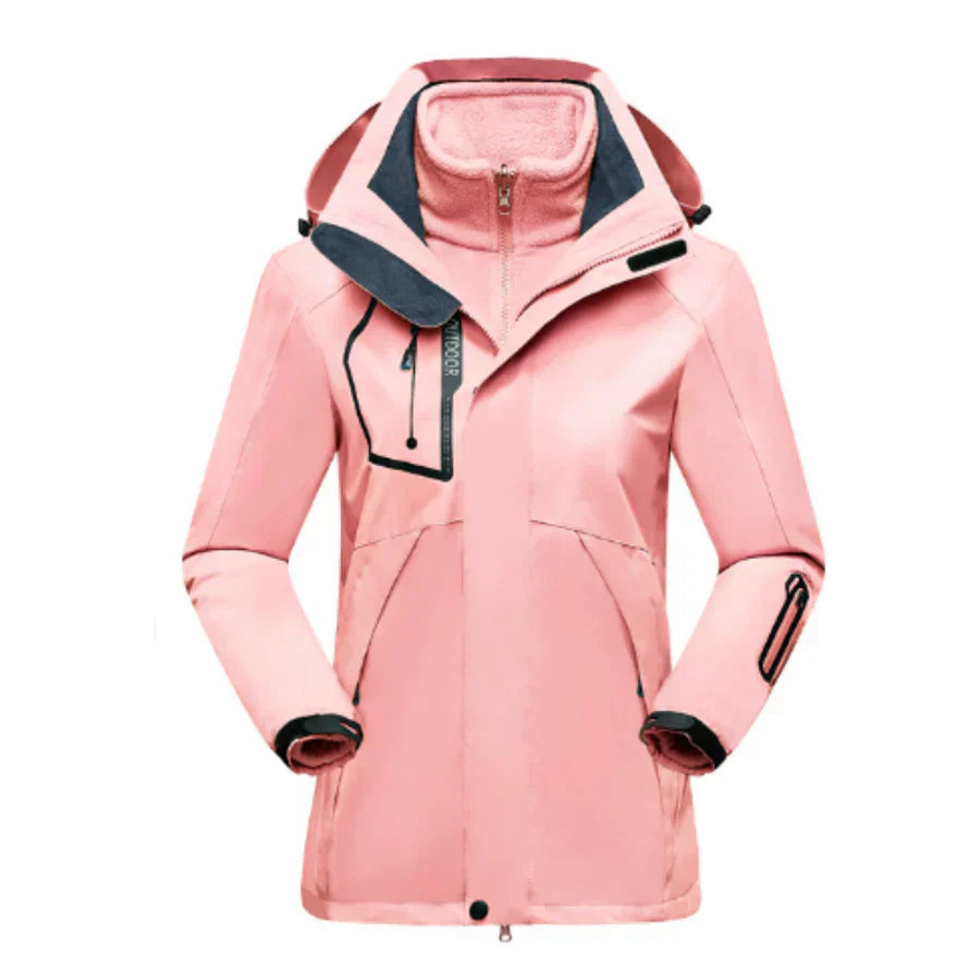 Skijacke für Damen, wasserabweisend | Herausnehmbare Innenjacke