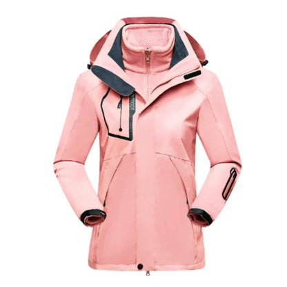 Skijacke für Damen, wasserabweisend | Herausnehmbare Innenjacke