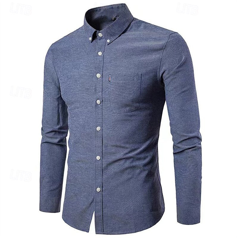 Slim Fit Langarmhemd für Herren | Leicht