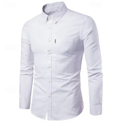 Slim Fit Langarmhemd für Herren | Leicht