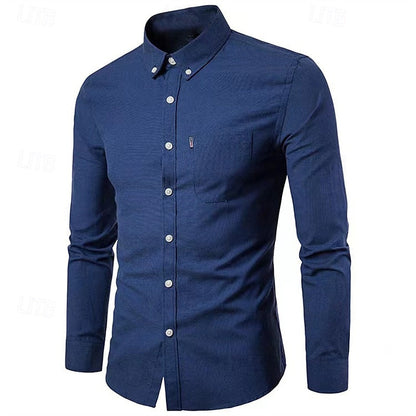 Slim Fit Langarmhemd für Herren | Leicht