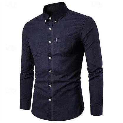 Slim Fit Langarmhemd für Herren | Leicht