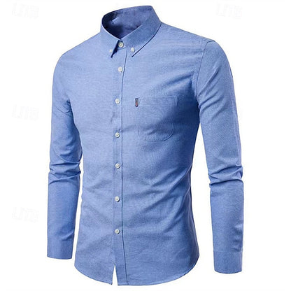 Slim Fit Langarmhemd für Herren | Leicht