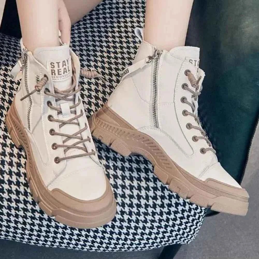 Sneaker Boots Damen | Schnürung & Plateausohle