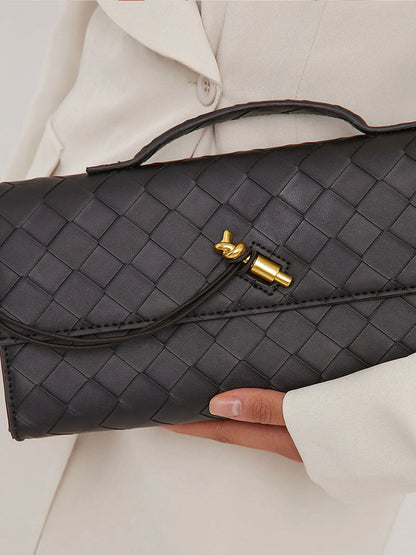 Handtasche Damen | Gewebtes Design mit Goldverschluss 2