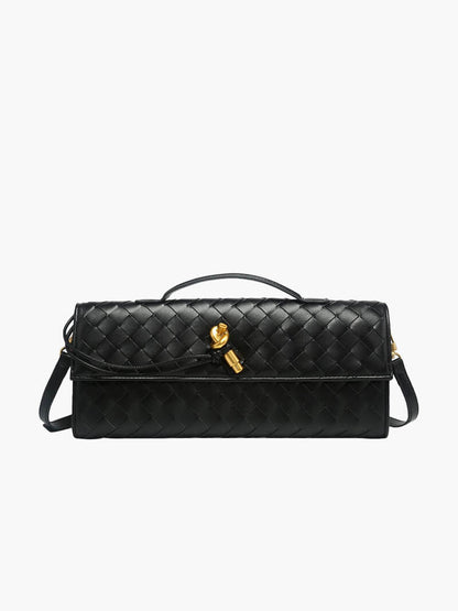 Handtasche Damen | Gewebtes Design mit Goldverschluss 15