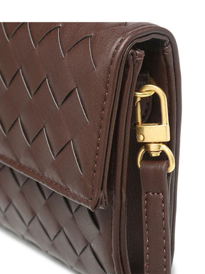 Handtasche Damen | Gewebtes Design mit Goldverschluss 6