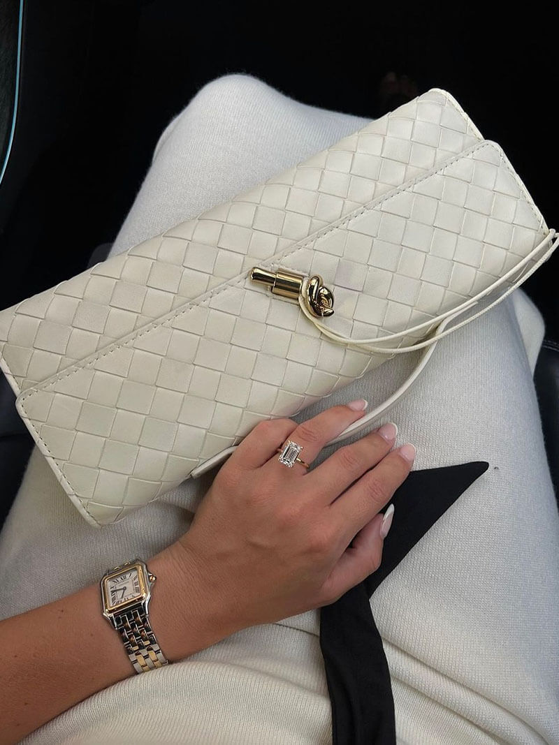 Handtasche Damen | Gewebtes Design mit Goldverschluss 8