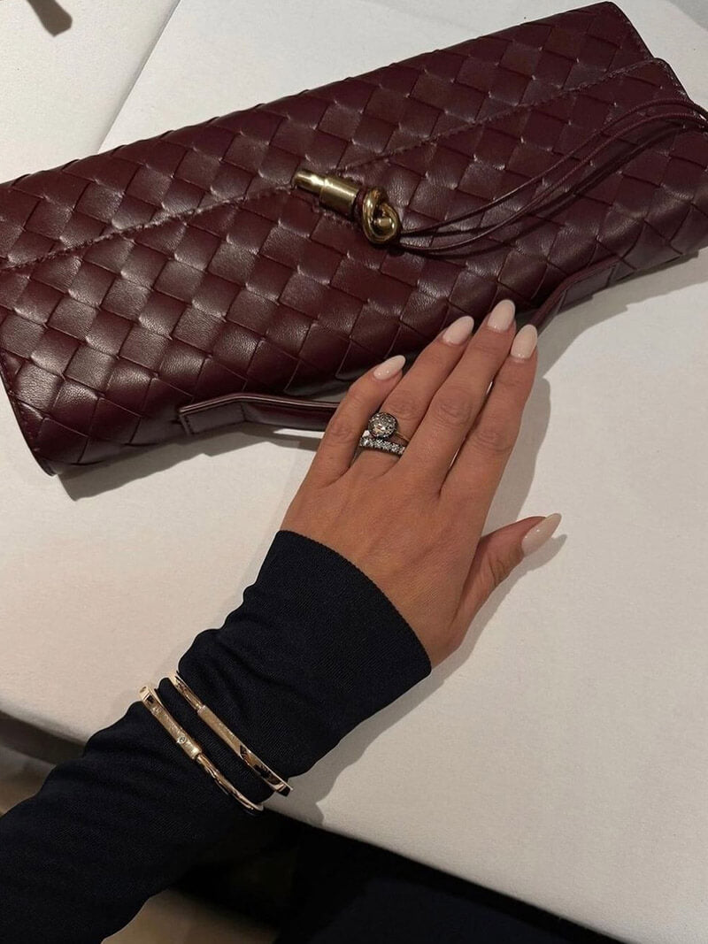 Handtasche Damen | Gewebtes Design mit Goldverschluss 9