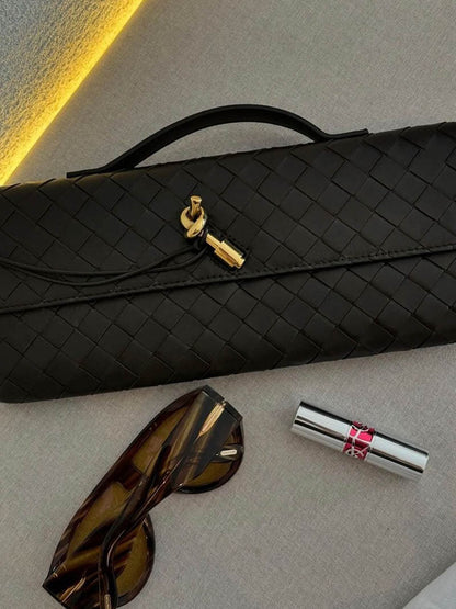Handtasche Damen | Gewebtes Design mit Goldverschluss 13