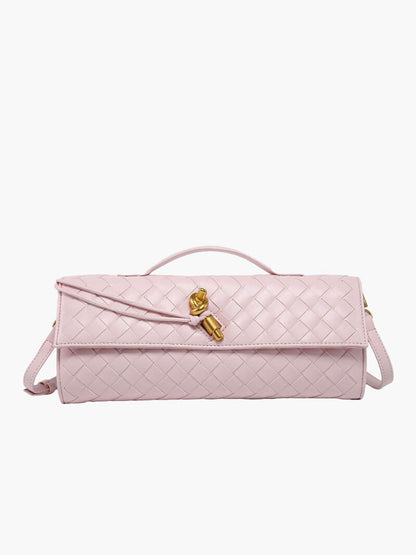 Handtasche Damen | Gewebtes Design mit Goldverschluss 19