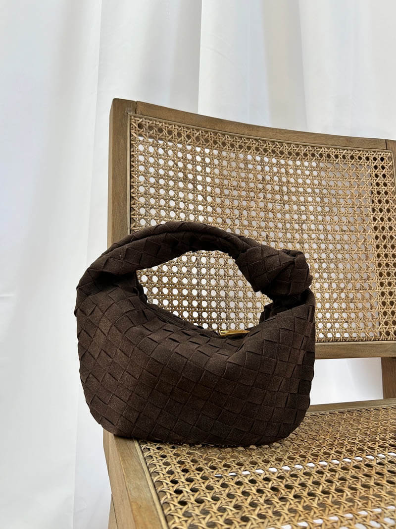Damen Umhängetasche Knotendesign Vegane Handtasche 5