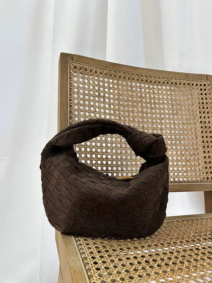 Damen Umhängetasche Knotendesign Vegane Handtasche 5