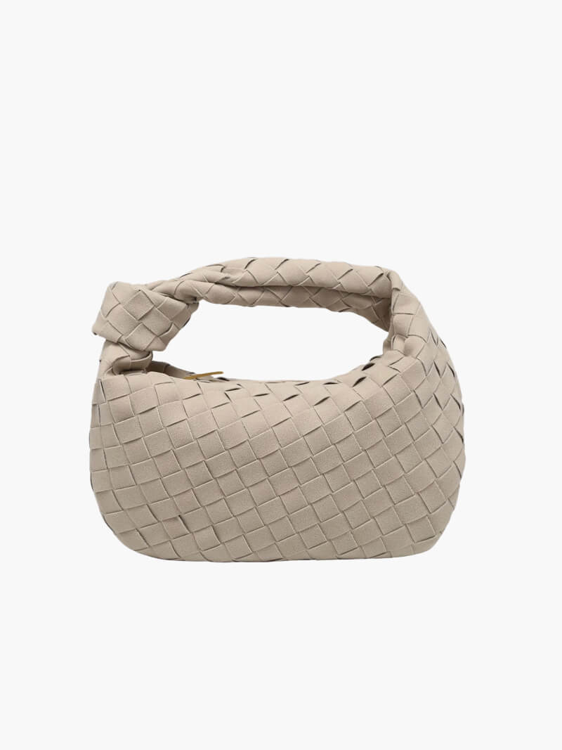 Damen Umhängetasche Knotendesign Vegane Handtasche 9