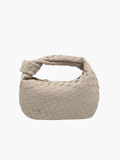 Damen Umhängetasche Knotendesign Vegane Handtasche 9