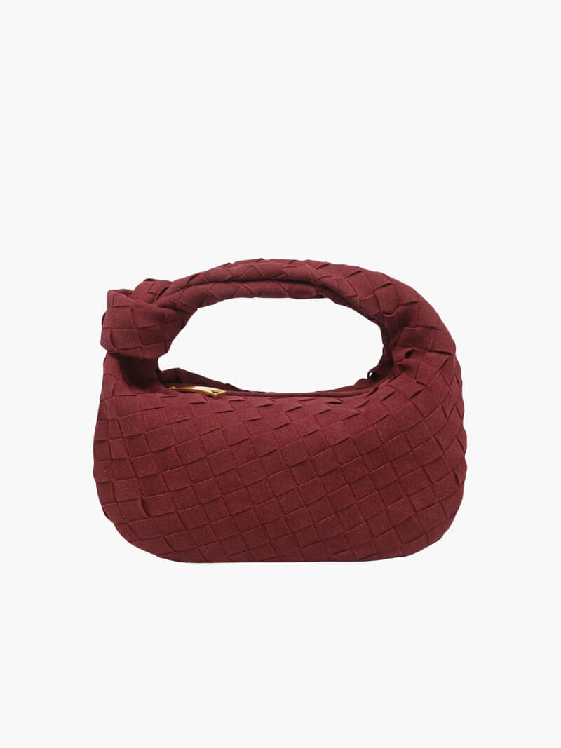 Damen Umhängetasche Knotendesign Vegane Handtasche 8