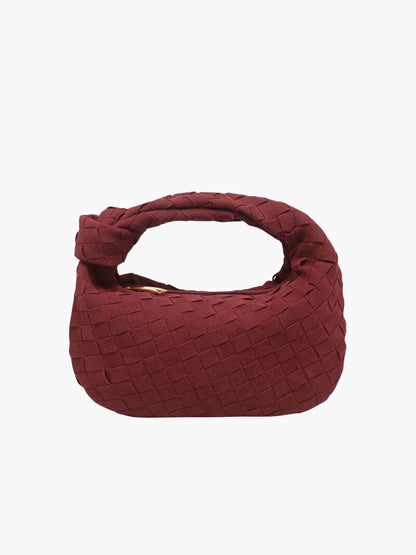 Damen Umhängetasche Knotendesign Vegane Handtasche 8