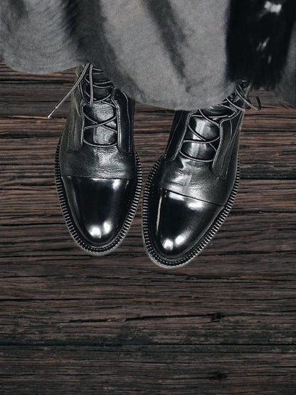 Sofia | Elegante Absatzstiefel im Vintage-Look aus hochwertigem PU-Leder mit Einlegesohle und Schnürung