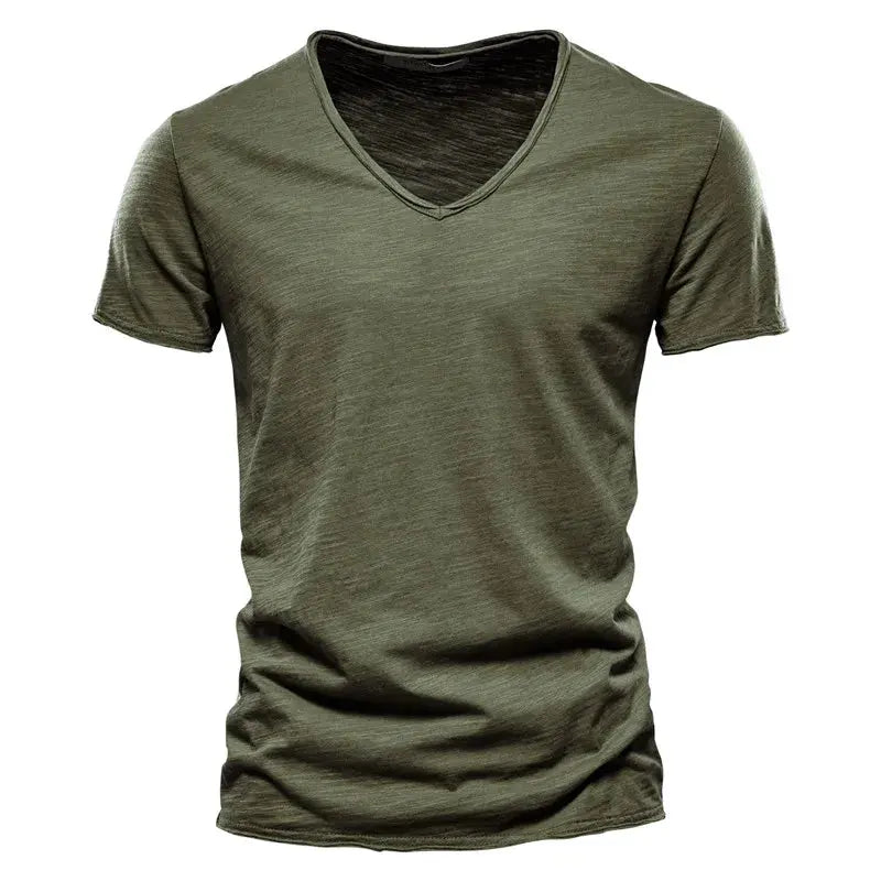 Sommer T-Shirt Herren | V-Ausschnitt & Slim Fit