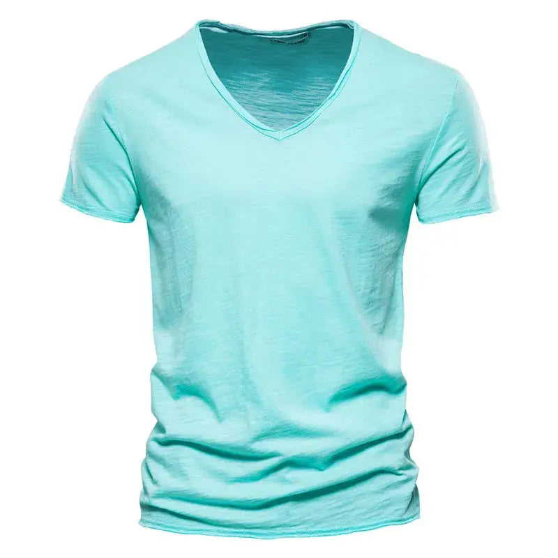 Sommer T-Shirt Herren | V-Ausschnitt & Slim Fit
