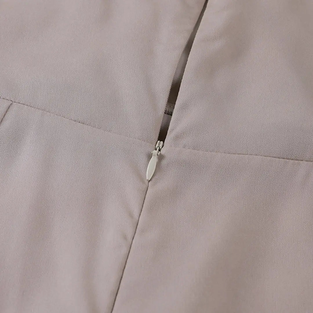Sommerkleid Damen Satin-Look | Träger & Beinschlitz