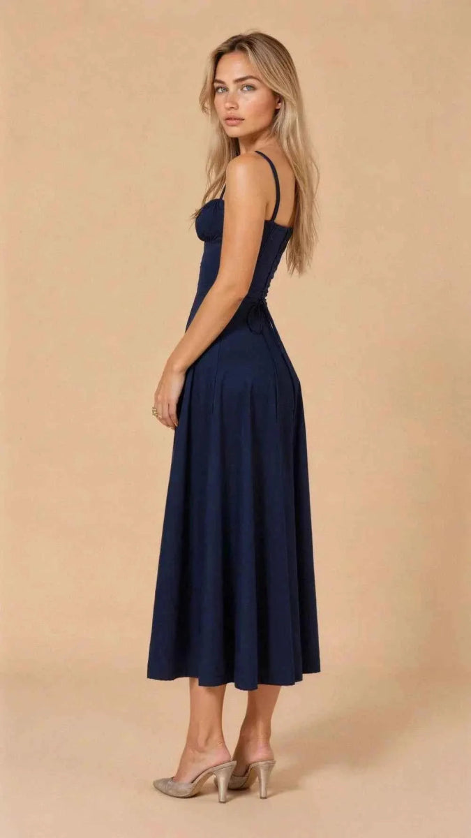 Midikleid Damen | Korsett-Oberteil & Sweetheart-Ausschnitt
