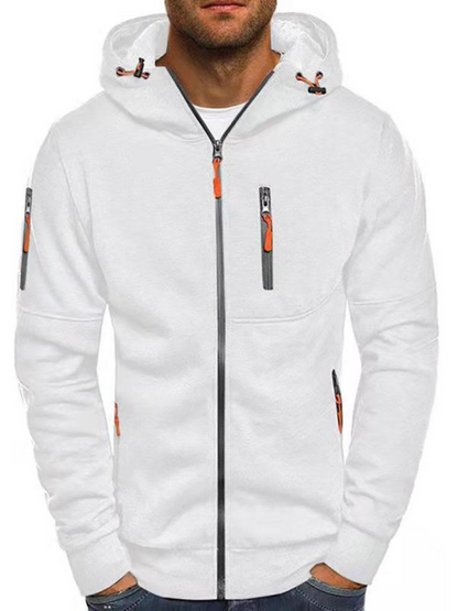 Sportjacke für Herren, Slim Fit mit Kapuze | Leicht