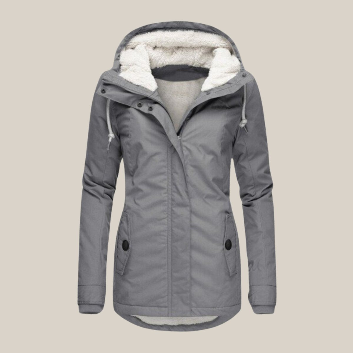 Damen Steppjacke mit Kapuze und wärmendem Fleecefutter für kalte Wintertage 1