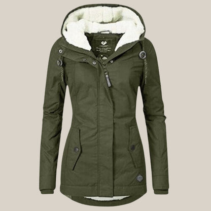 Damen Steppjacke mit Kapuze und wärmendem Fleecefutter für kalte Wintertage 6