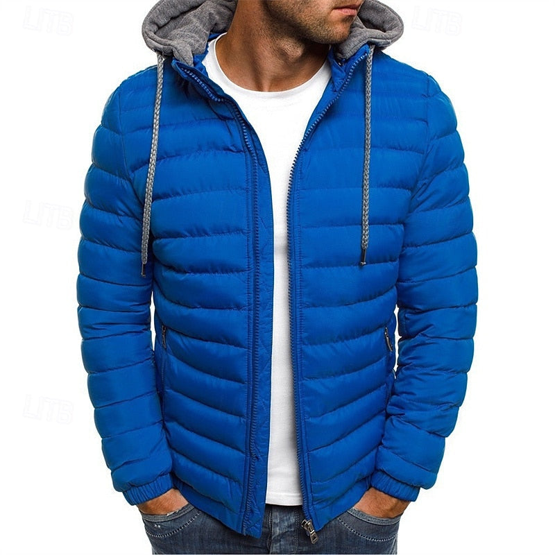 Steppjacke Herren | Wind & Kälteschutz mit Kapuze